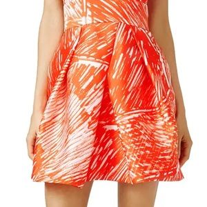 Beautiful orange Milly scribble-print skirt. Size 2. Perfect condition NWOT